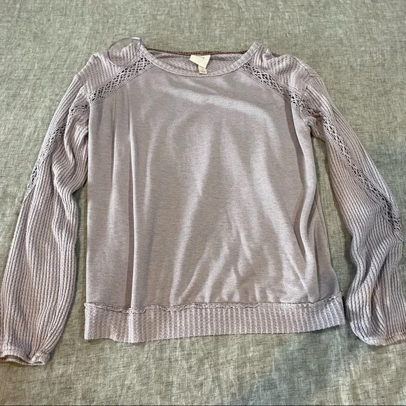 Knox Rose Lilac Purple Long Sleeve Blouse Size Medium - Picture 3 of 11